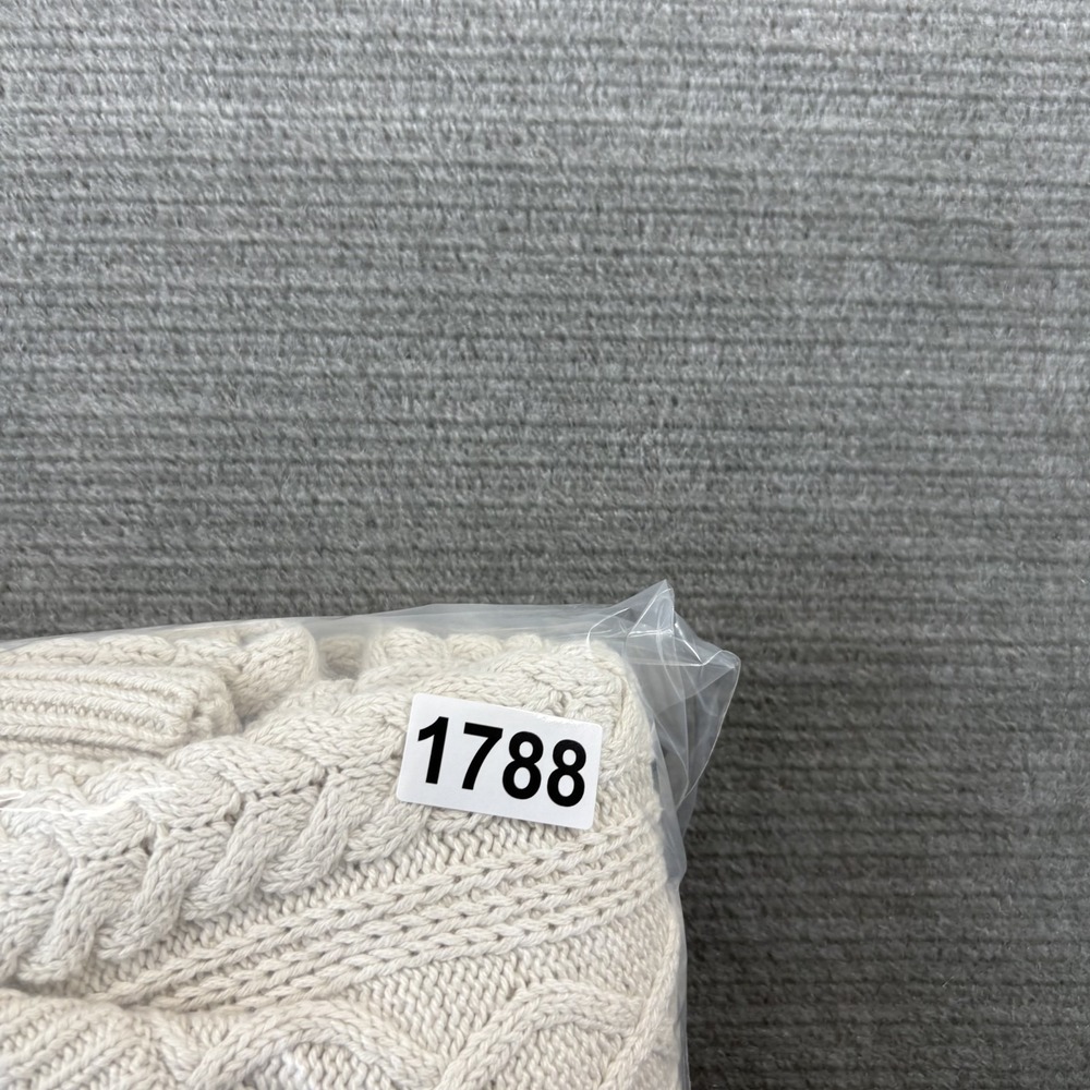 J Crew Sweater Women S Cream Cable Knit Fisherman Classic Coastal Cotton Preppy - Picture 10 of 10